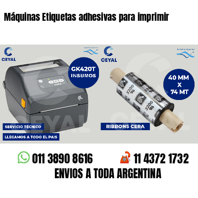 Máquinas Etiquetas adhesivas para imprimir