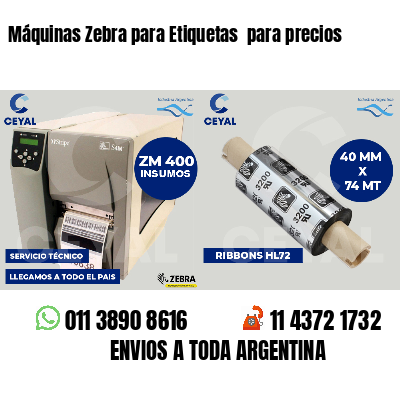 Máquinas Zebra para Etiquetas para precios