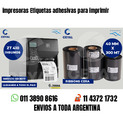 impresoras Etiquetas adhesivas para imprimir