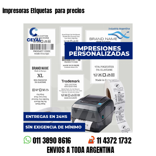 impresoras Etiquetas para precios