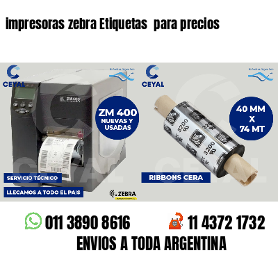 impresoras zebra Etiquetas para precios