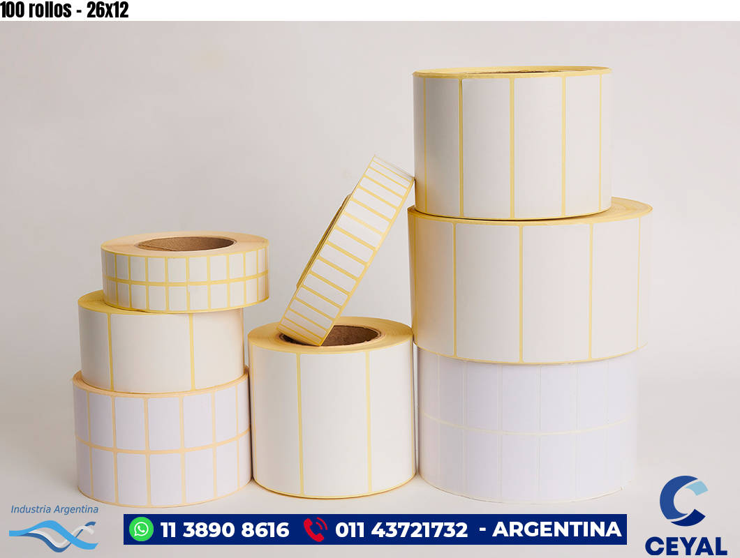 100 rollos - 26x12