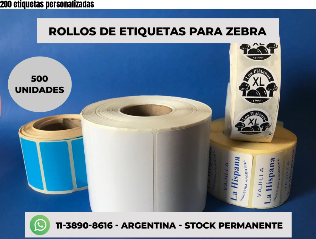 200 etiquetas personalizadas