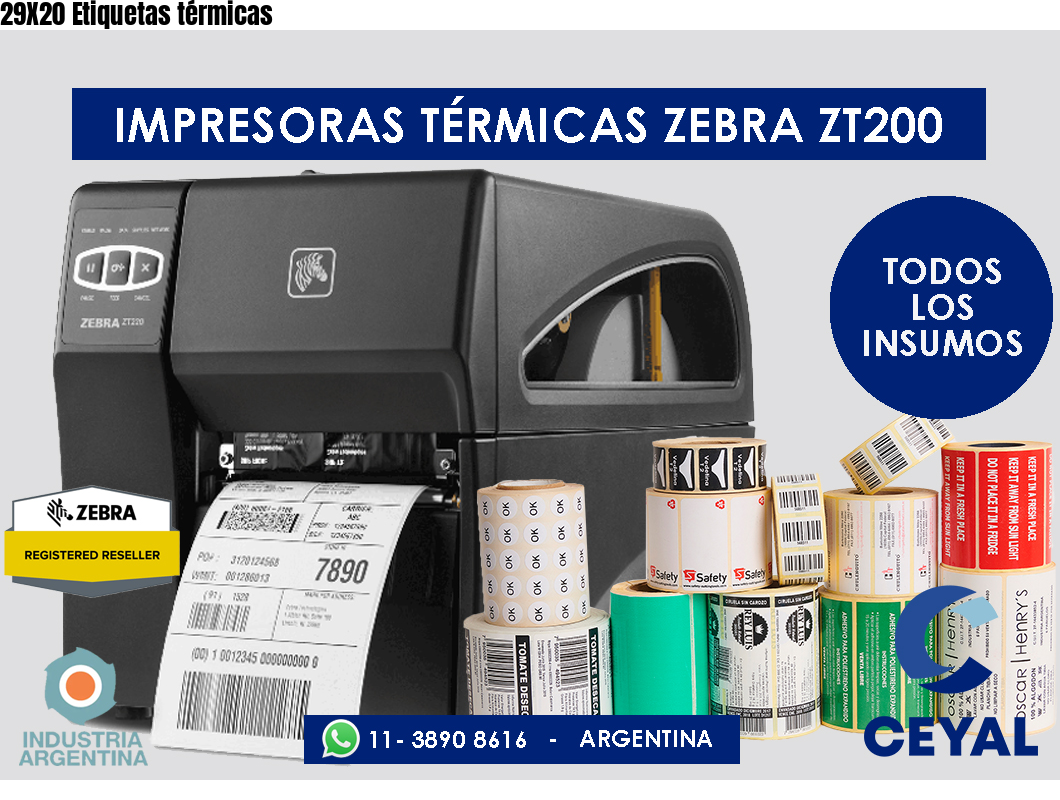 29X20 Etiquetas térmicas