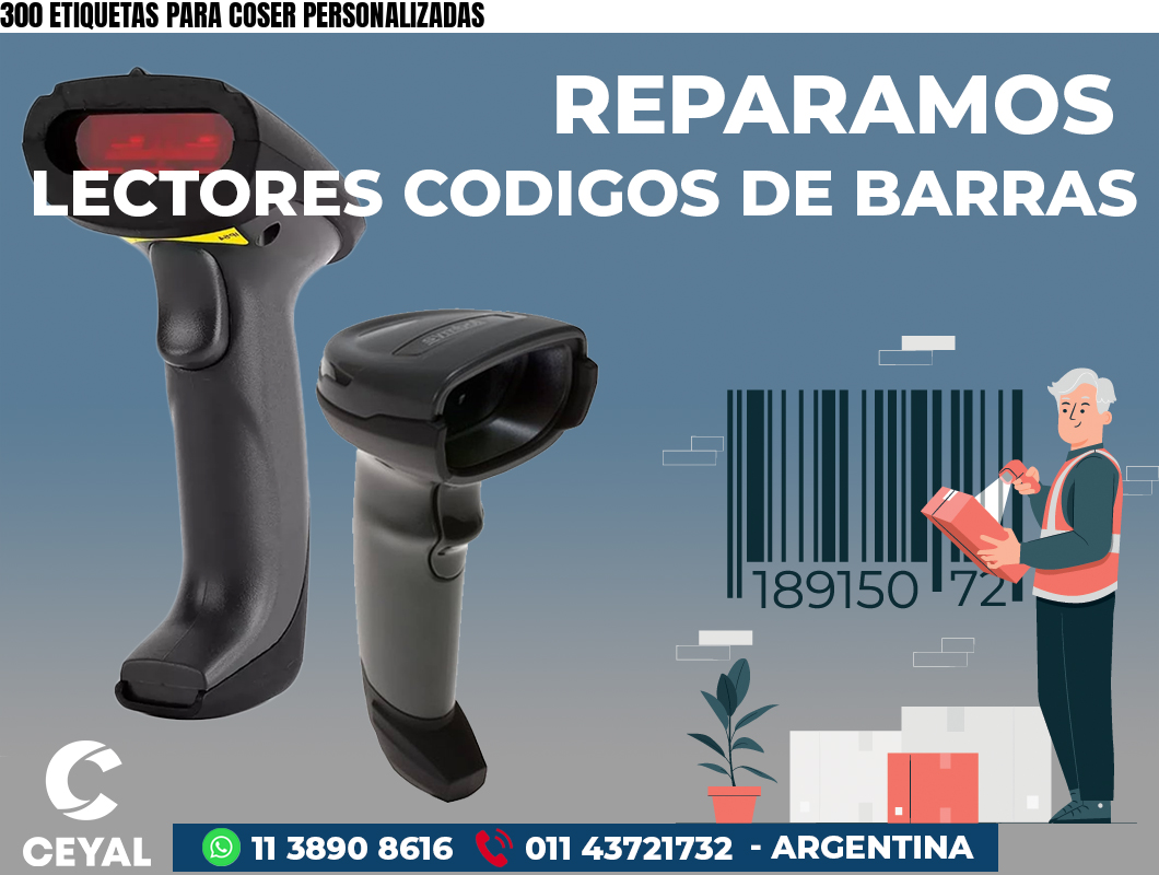 300 ETIQUETAS PARA COSER PERSONALIZADAS