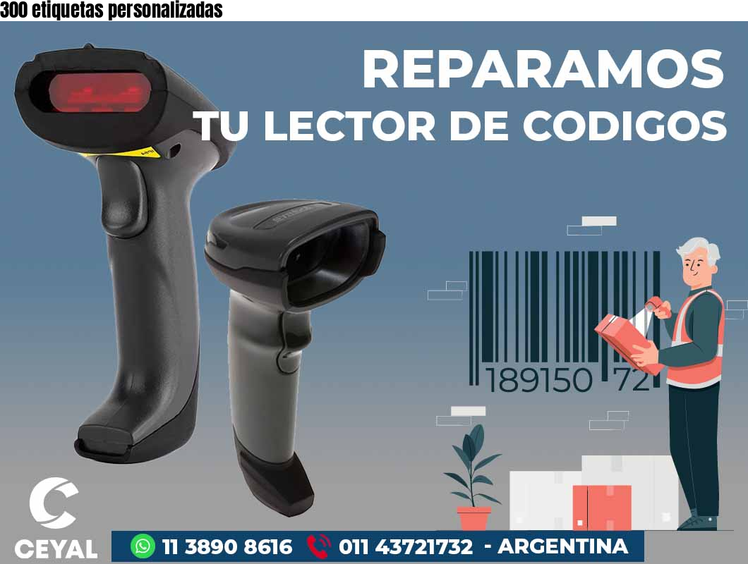 300 etiquetas personalizadas