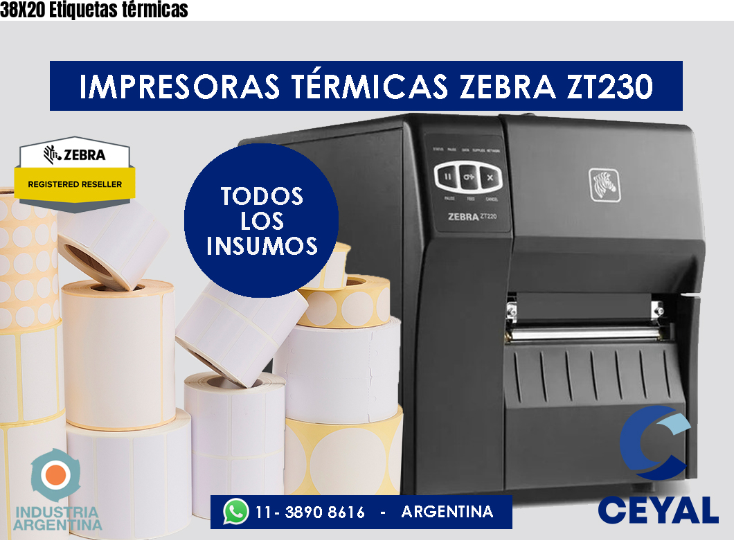 38X20 Etiquetas térmicas