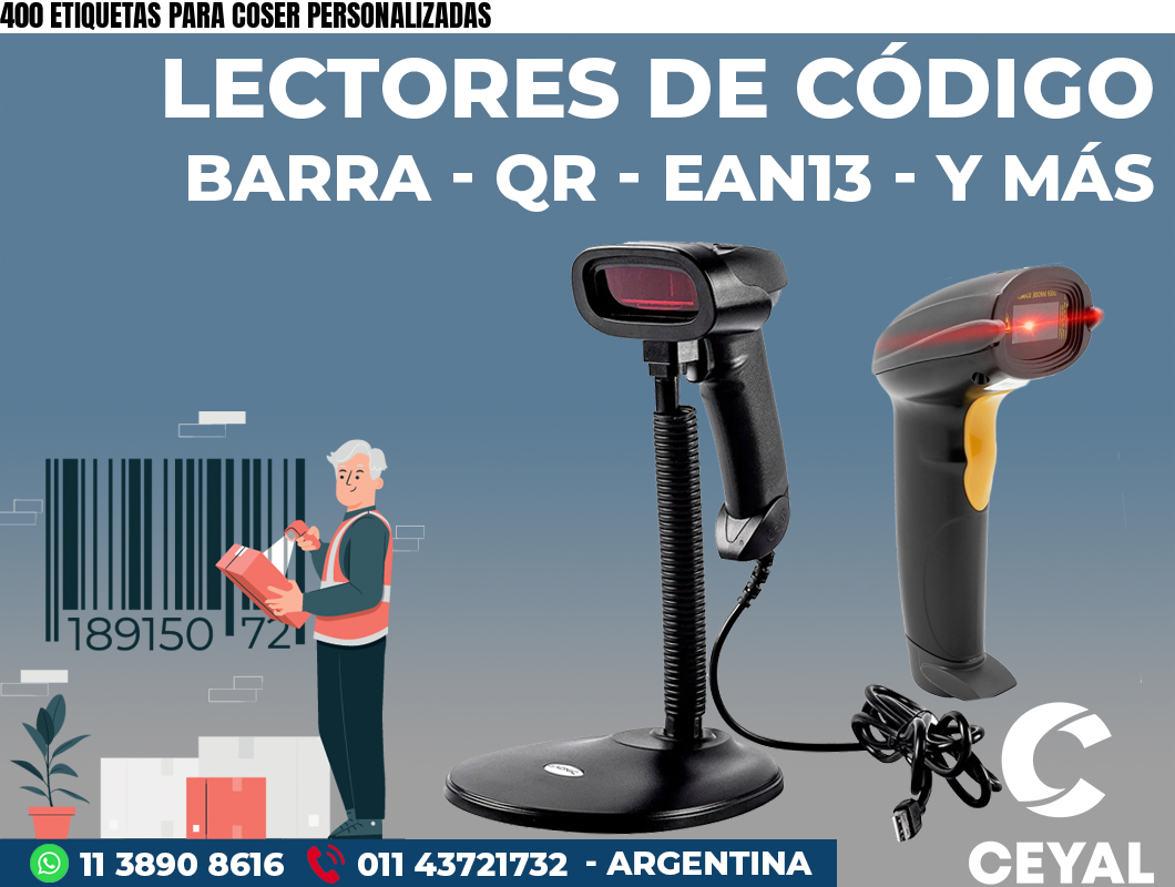 400 ETIQUETAS PARA COSER PERSONALIZADAS