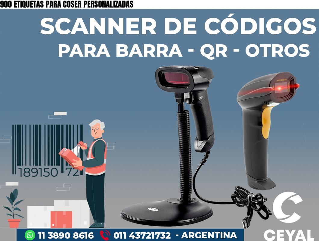 900 ETIQUETAS PARA COSER PERSONALIZADAS