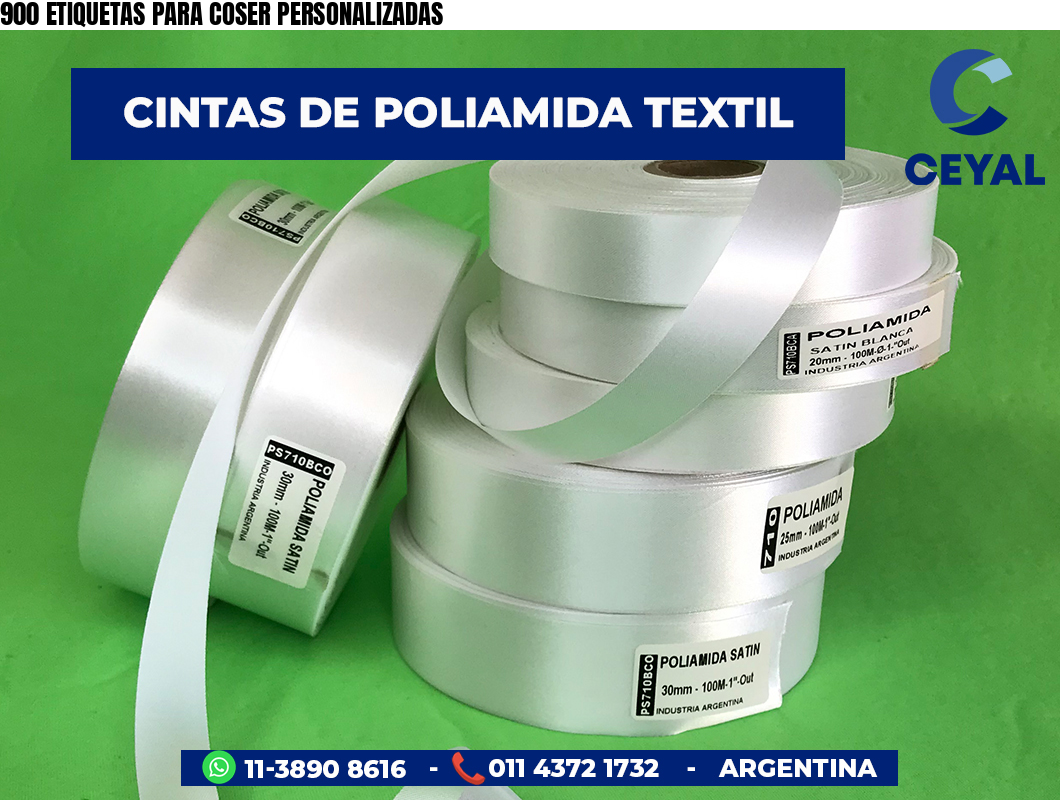 900 ETIQUETAS PARA COSER PERSONALIZADAS