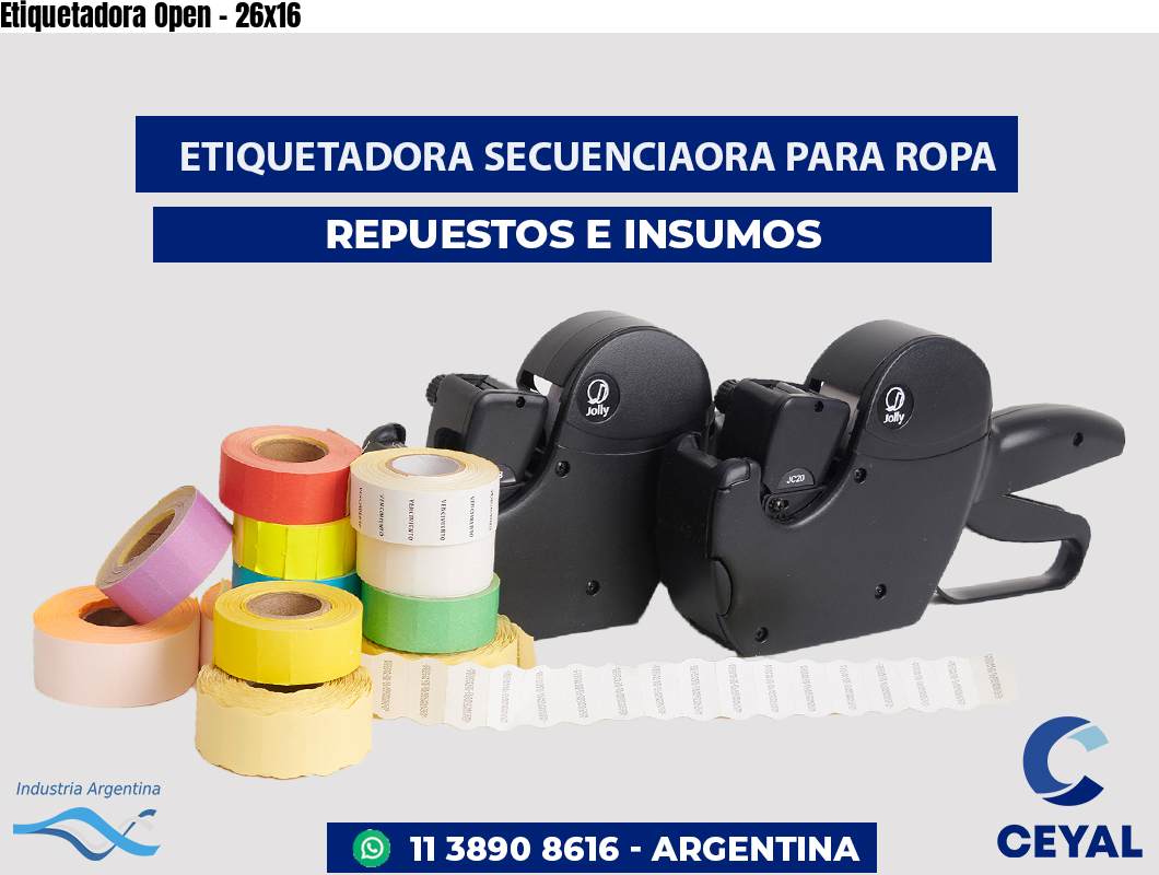 Etiquetadora Open - 26x16