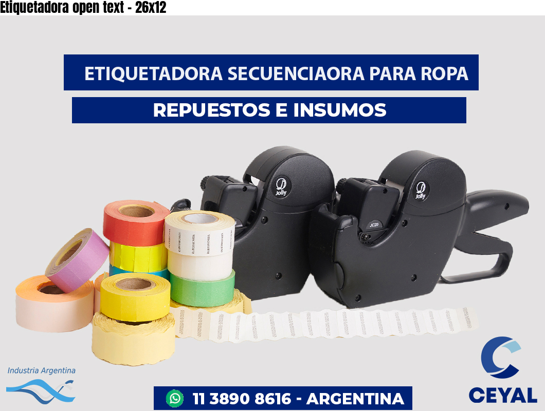 Etiquetadora open text - 26x12