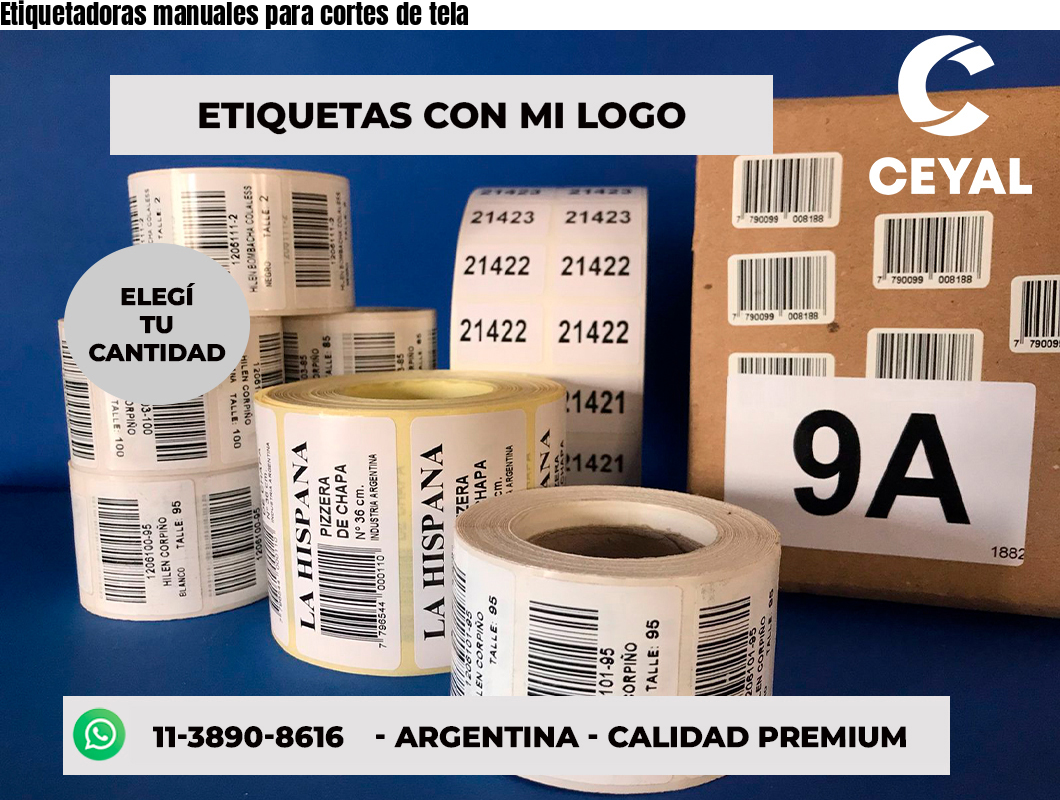 Etiquetadoras manuales para cortes de tela