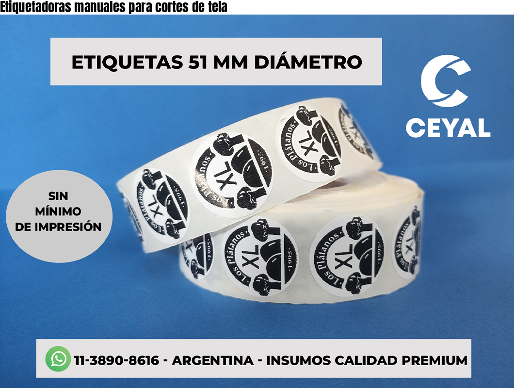 Etiquetadoras manuales para cortes de tela