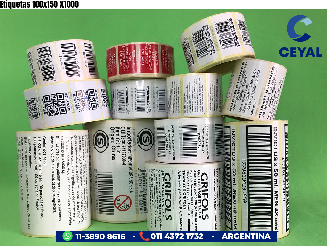 Etiquetas 100x150 X1000