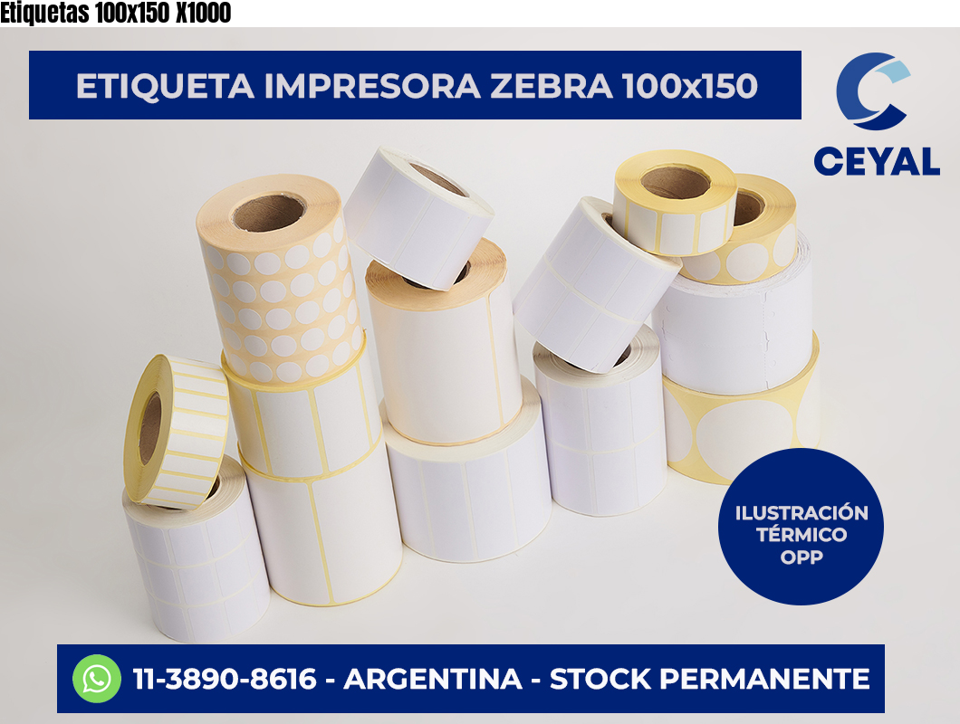 Etiquetas 100×150 X1000