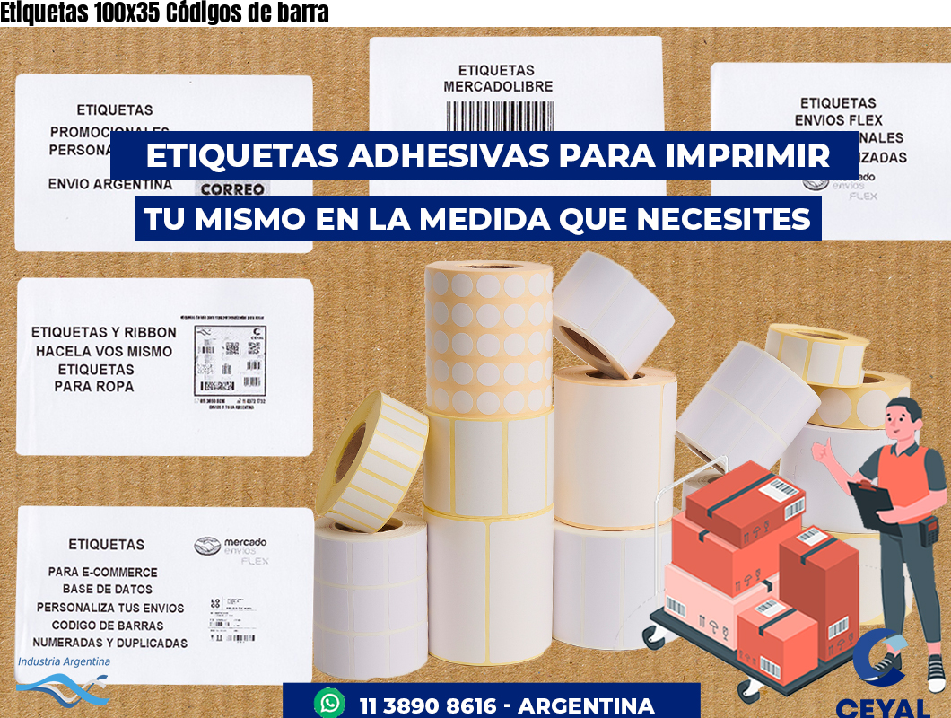 Etiquetas 100x35 Códigos de barra