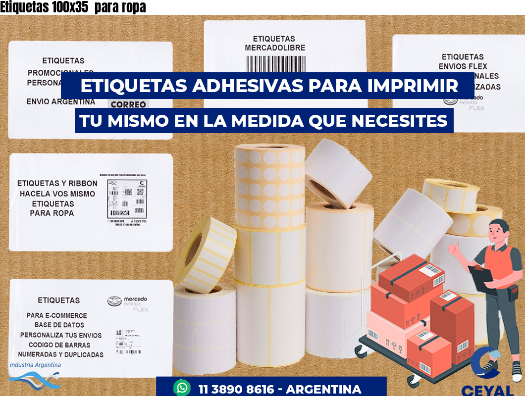 Etiquetas 100x35 para ropa