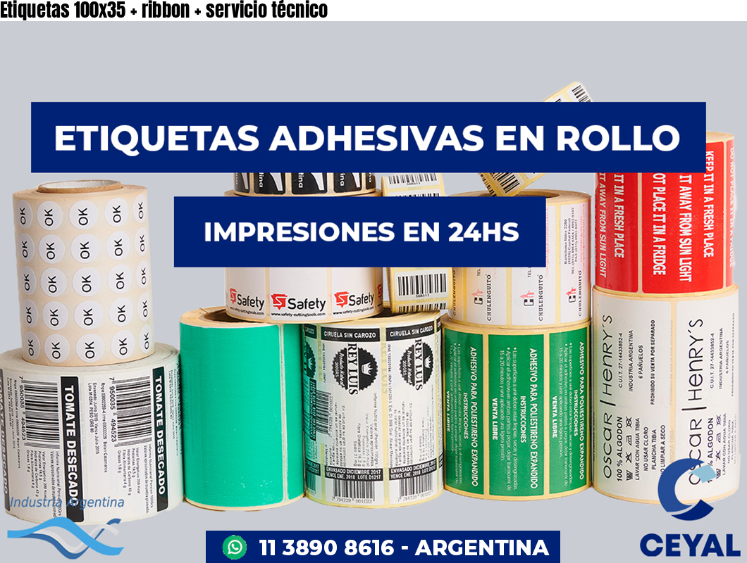 Etiquetas 100x35 ribbon servicio técnico