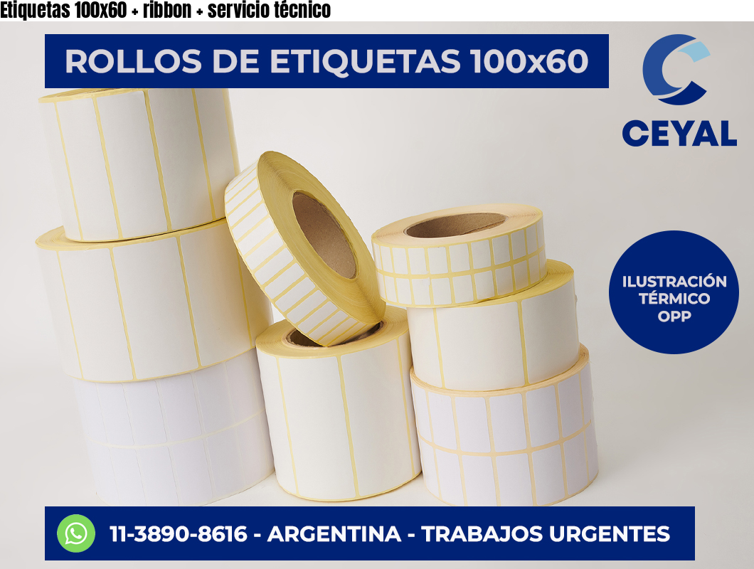 Etiquetas 100×60   ribbon   servicio técnico