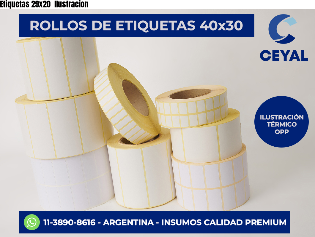 Etiquetas 29×20  Ilustracion