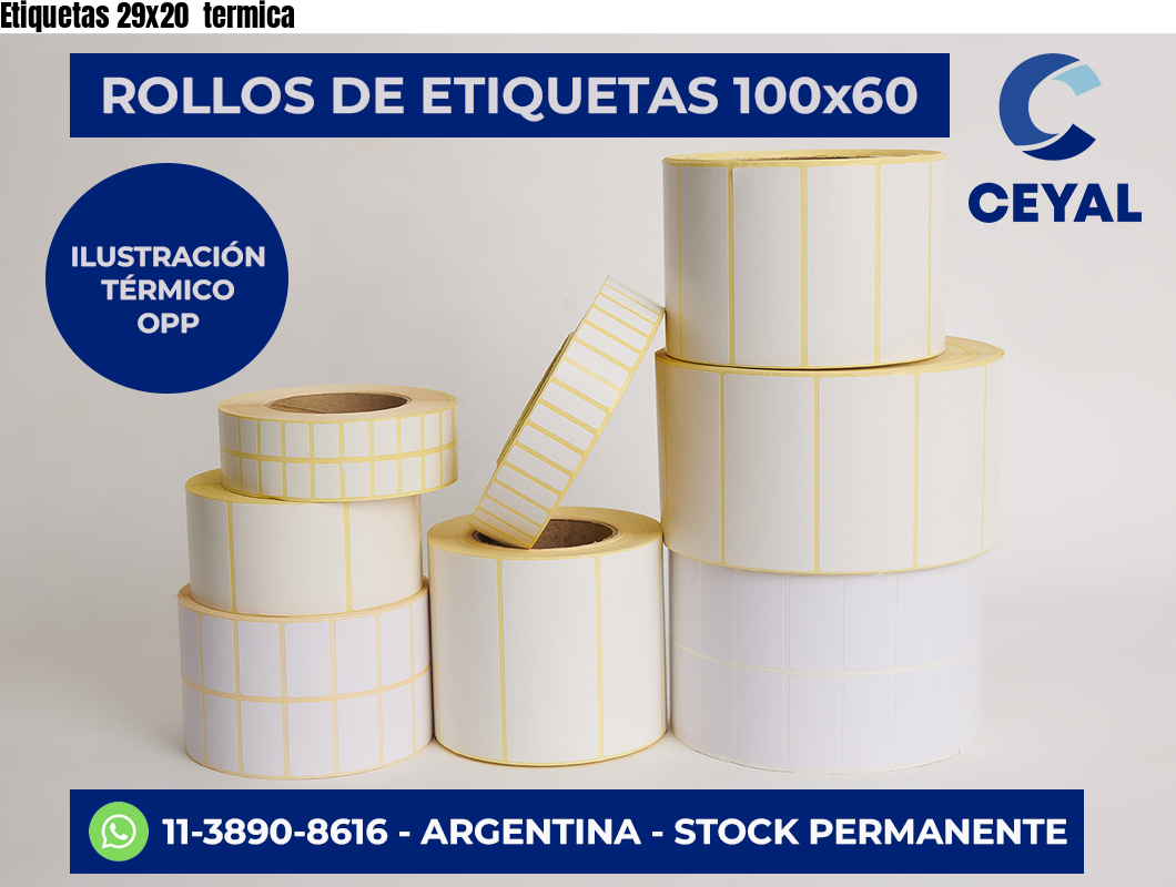 Etiquetas 29×20  termica