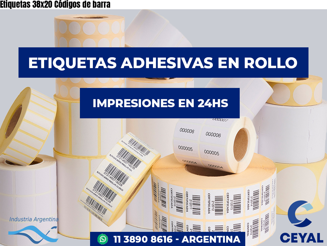 Etiquetas 38x20 Códigos de barra