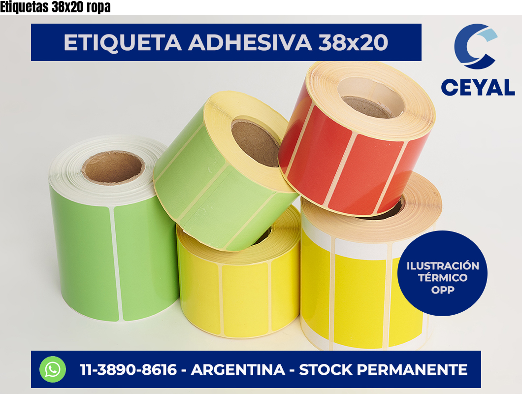 Etiquetas 38×20 ropa