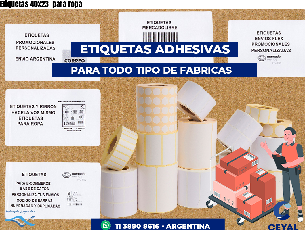 Etiquetas 40x23 para ropa