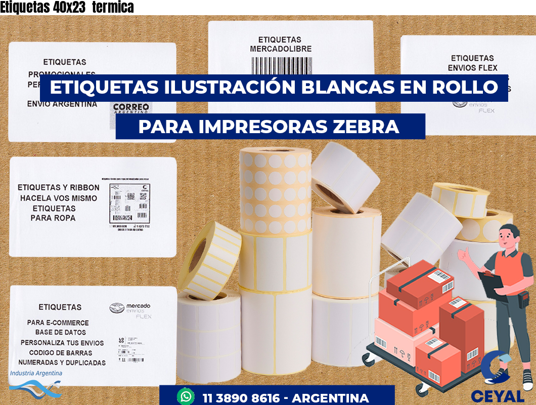 Etiquetas 40x23 termica