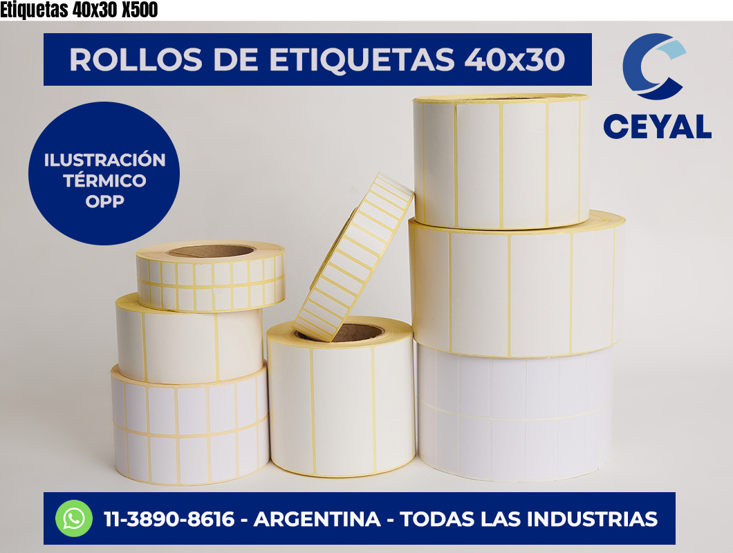Etiquetas 40×30 X500