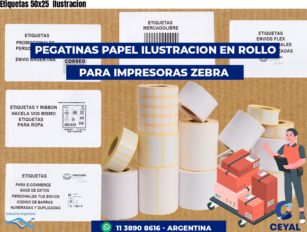 Etiquetas 50x25 Ilustracion