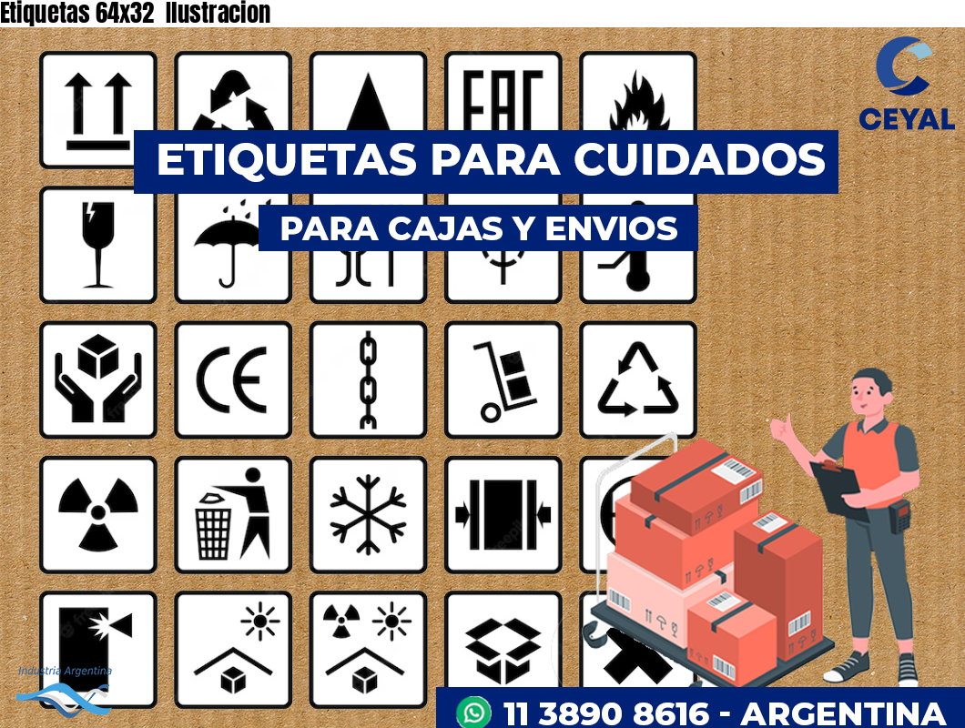 Etiquetas 64x32 Ilustracion