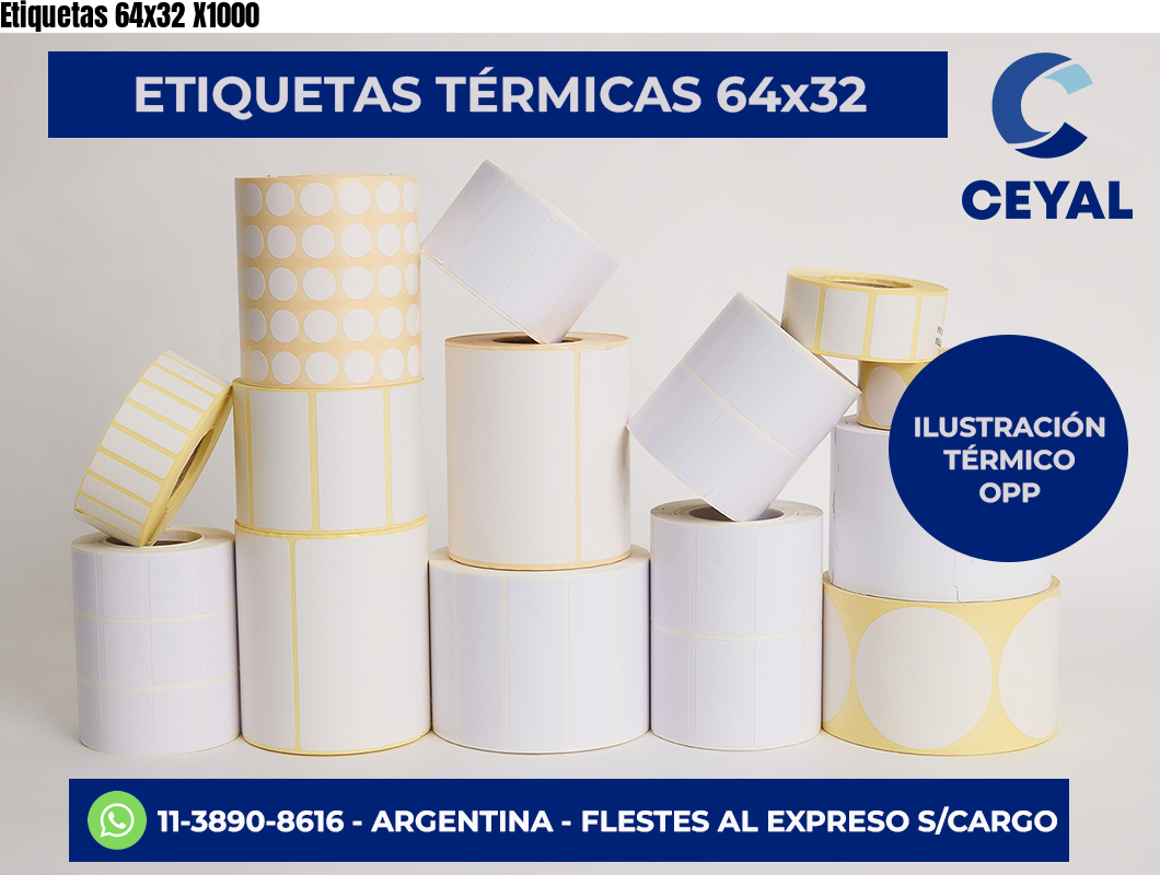 Etiquetas 64×32 X1000