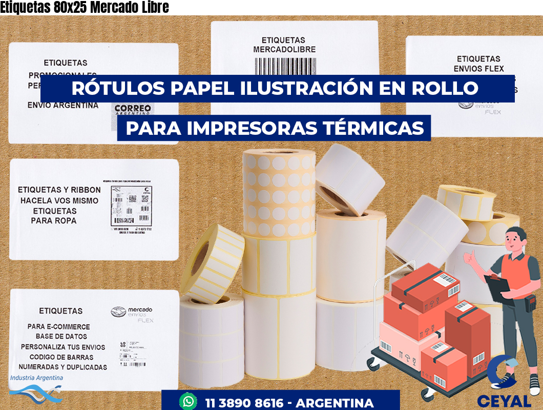 Etiquetas 80x25 Mercado Libre