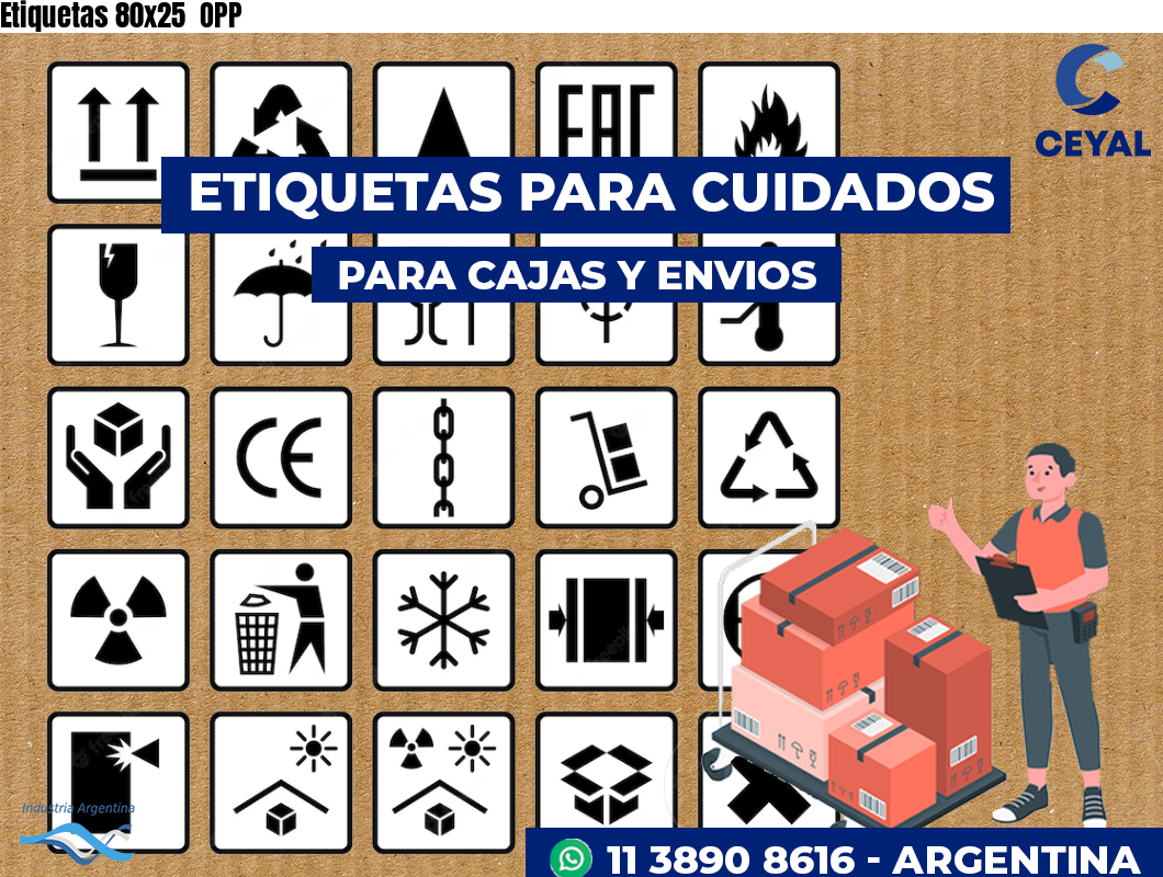 Etiquetas 80x25 OPP