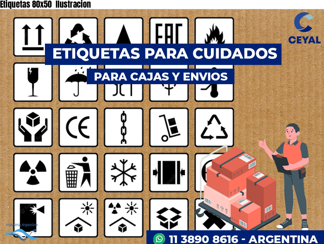 Etiquetas 80x50 Ilustracion