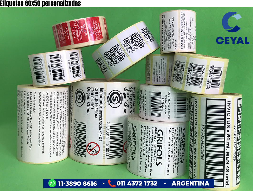 Etiquetas 80x50 personalizadas