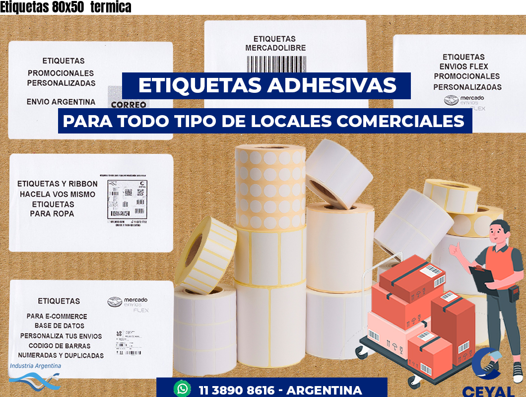 Etiquetas 80x50 termica