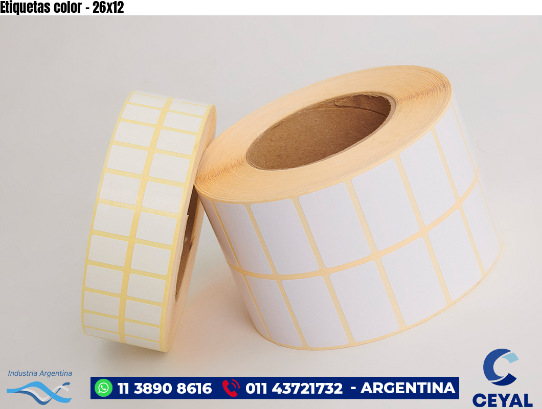 Etiquetas color - 26x12