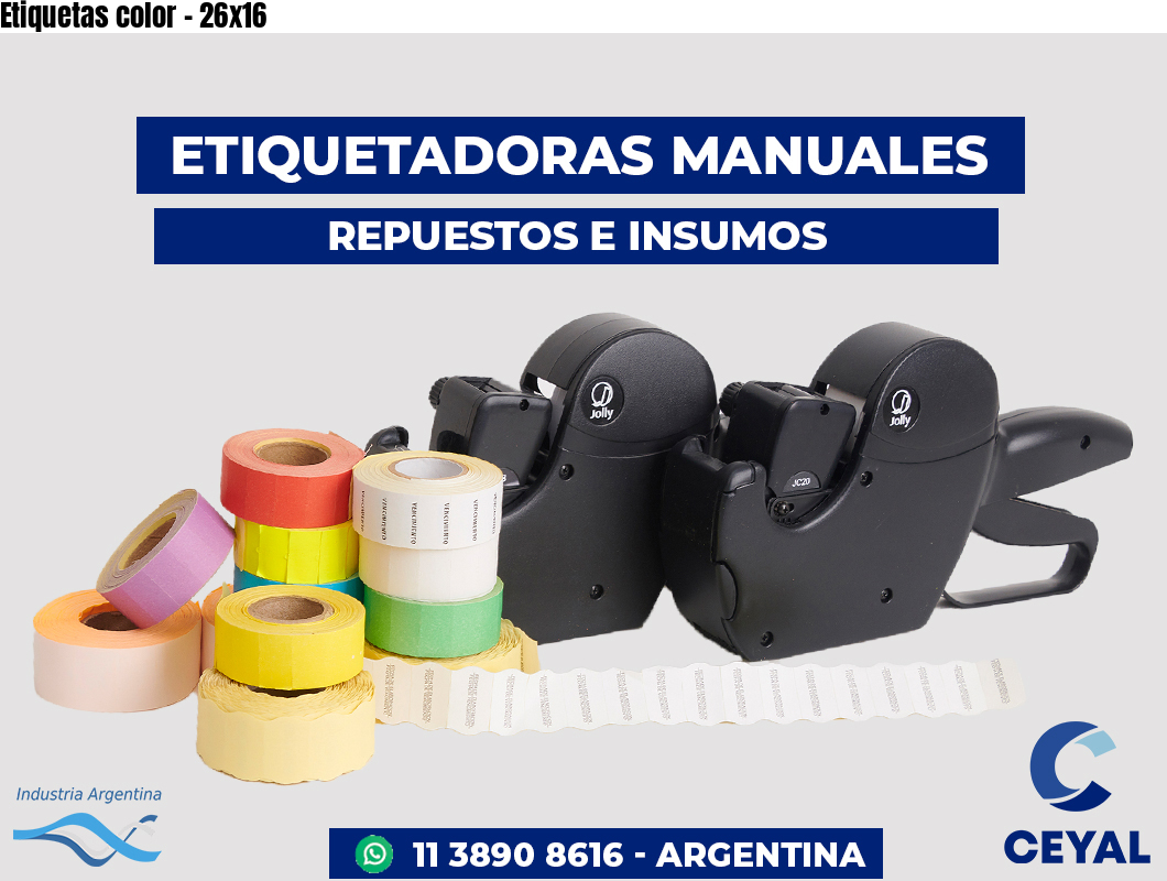 Etiquetas color - 26x16