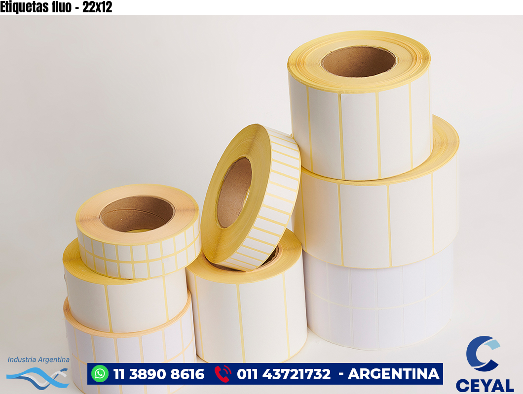 Etiquetas fluo - 22x12