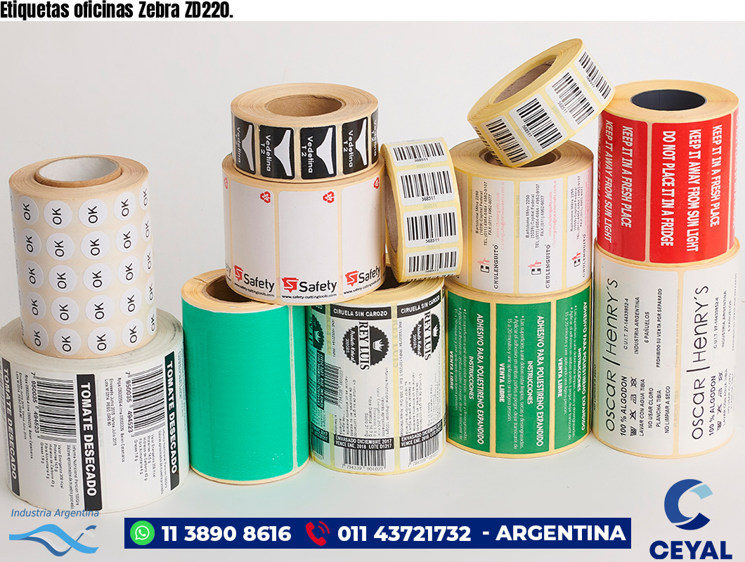 Etiquetas oficinas Zebra ZD220.