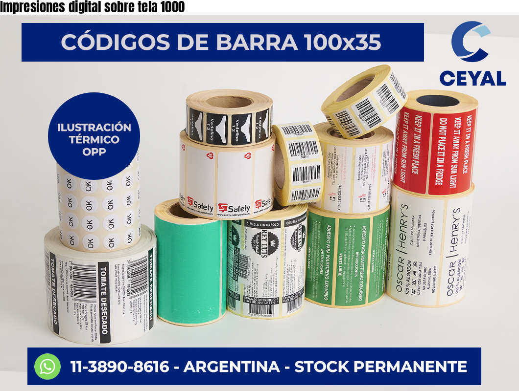 Impresiones digital sobre tela 1000