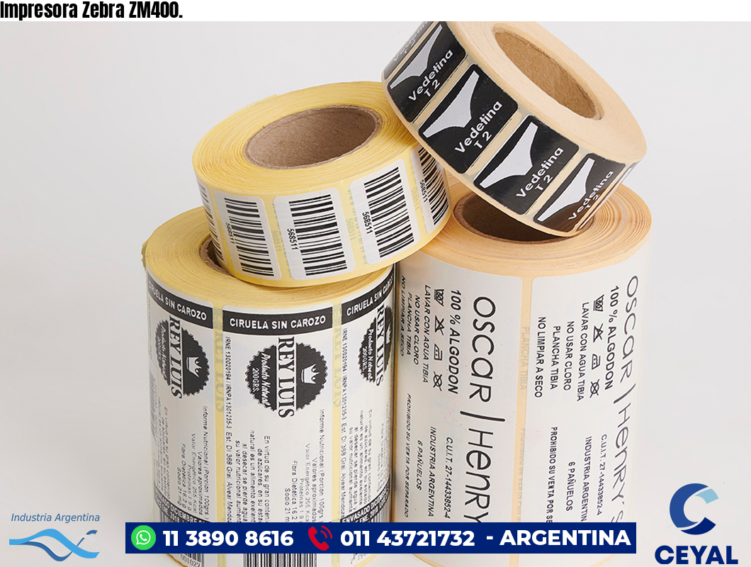 Impresora Zebra ZM400.