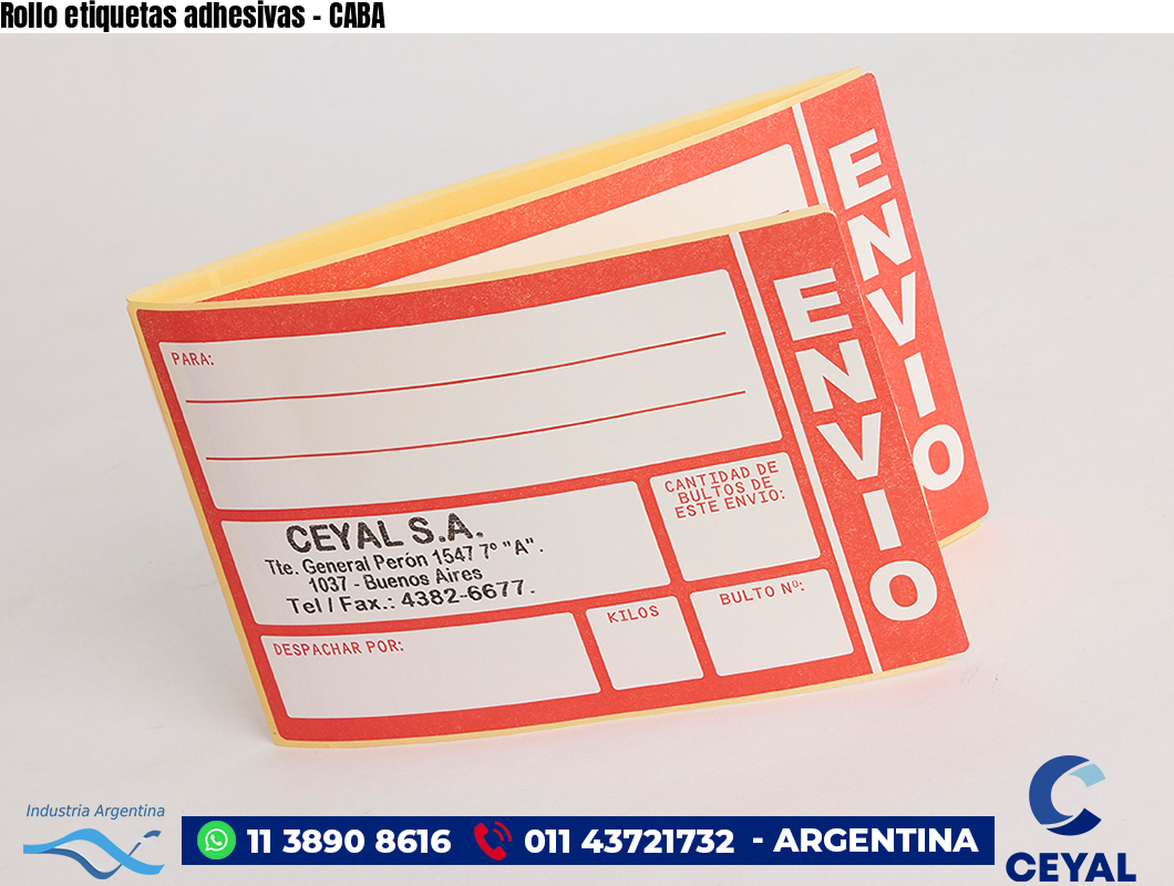 Rollo etiquetas adhesivas - CABA