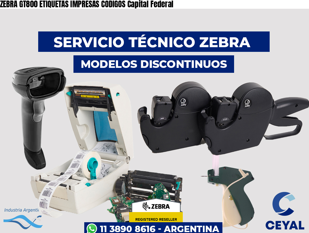 ZEBRA GT800 ETIQUETAS IMPRESAS CODIGOS Capital Federal