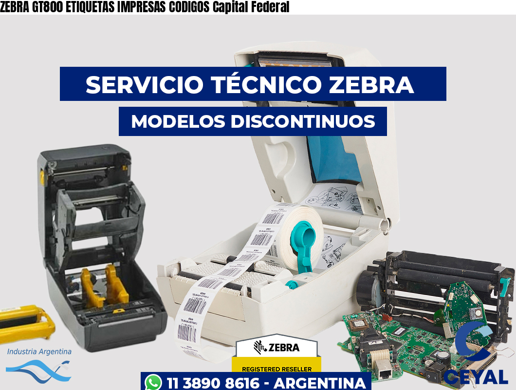 ZEBRA GT800 ETIQUETAS IMPRESAS CODIGOS Capital Federal
