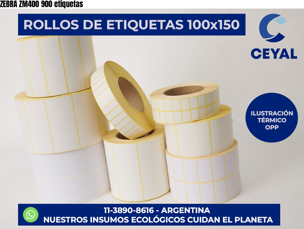 ZEBRA ZM400 900 etiquetas