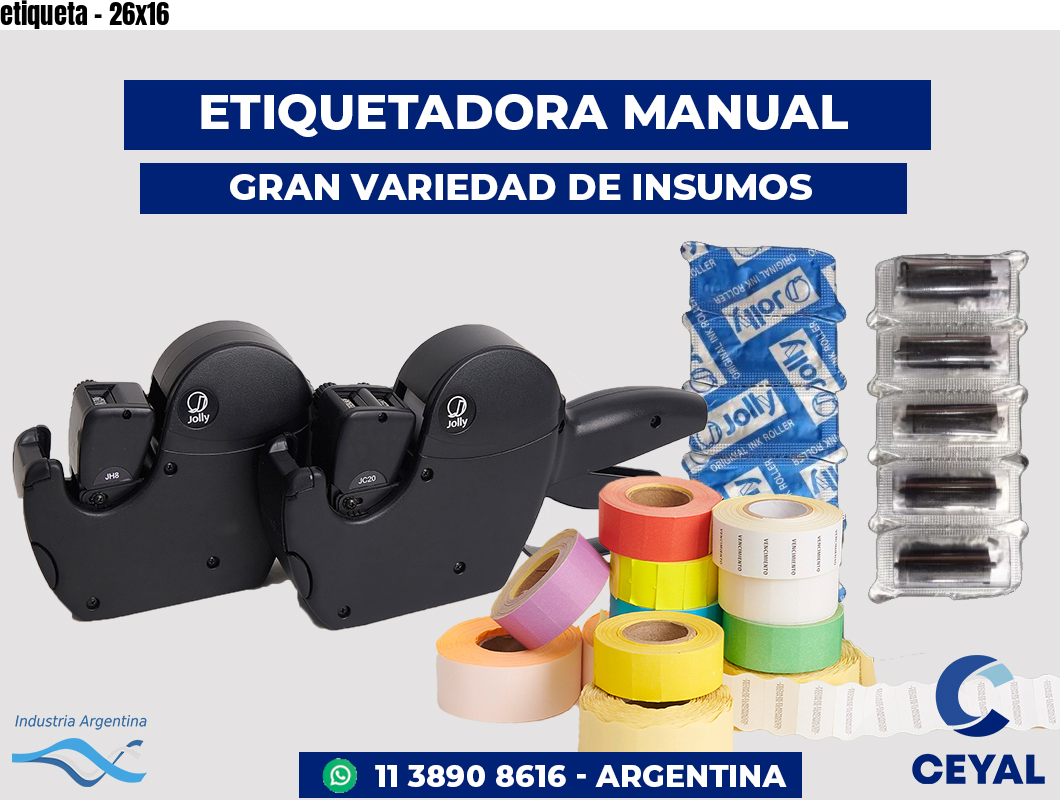 etiqueta - 26x16